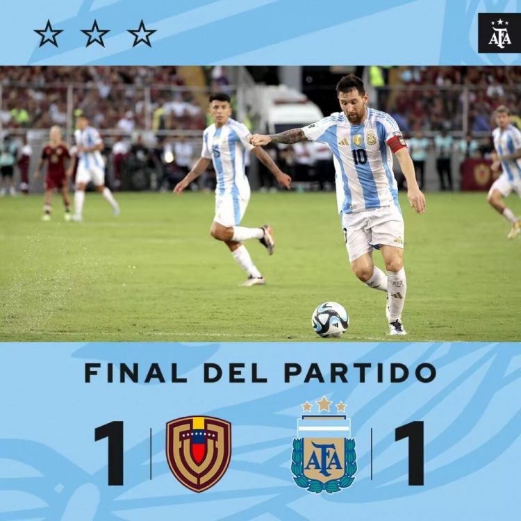 Vòng loại World Cup - Argentina 1-1 Venezuela thua hai hiệp, Messi bị Otamendi hạ gục và ghi bàn